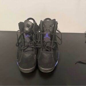Jordan Athletic Sneakers Black with Purple Highlights
